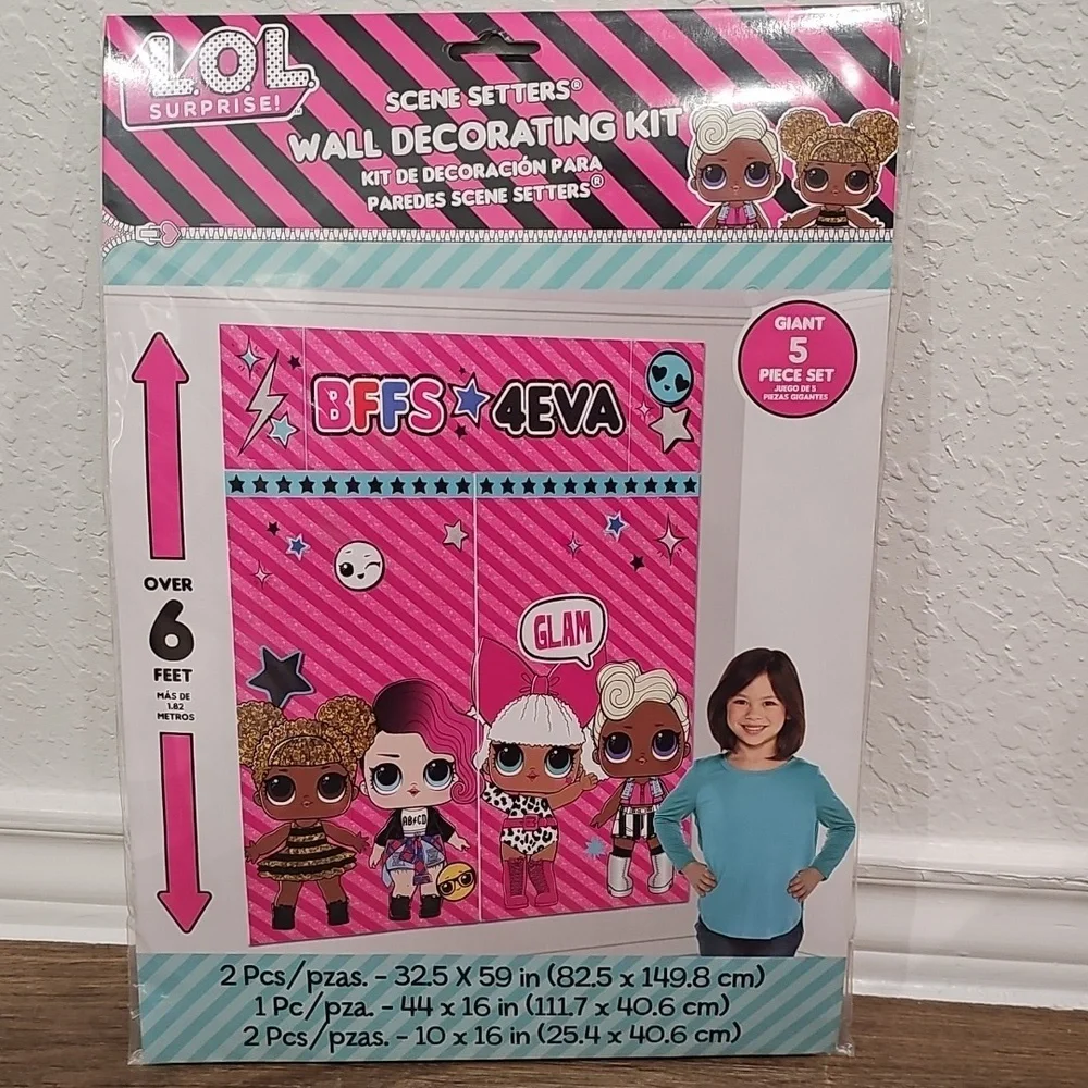 LOL Surprise! Neon QT Doll And Birthday Banner With Set Of Plastic Cups